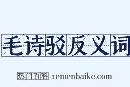 毛诗驳反义词是什么意思的图片